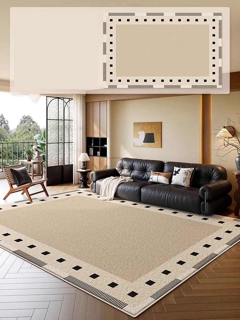 Modern Simple Living Room Carpet Advanced Geometric Pattern Bedroom Rug Large Area Light Luxury Home Decoration Coffee Table Mat