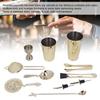 11PCS Cocktail Shaker Set Stainless Steel Drink Mixer Set Bar Cocktail Mixing Tool for HouseholdGold