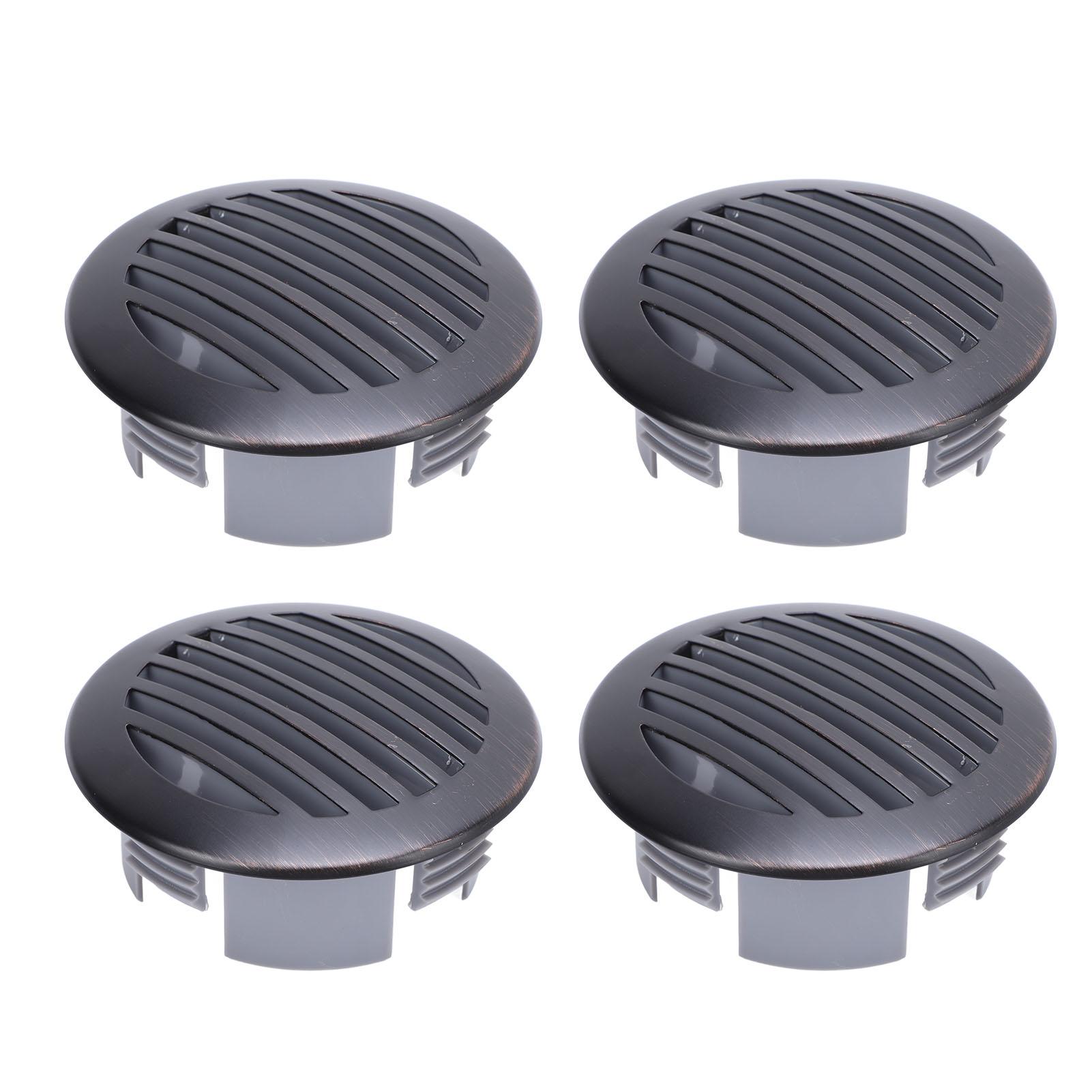

4 шт. 3 дюйма/76 мм RV Air Louver Ceiling Vent Cover 316 Нержавеющая сталь Boat Vent Cover Round Air Vent L Black