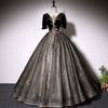 Evening dress female banquet black socialite princess tutu dress art test vocal art test dress can be worn at ordinary times