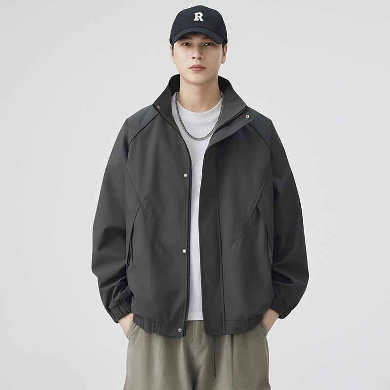 

Мужское пальто 2025 новая куртка куртка куртка модный тренд свободный повседневный ветрозащитный 3XL темно-серого