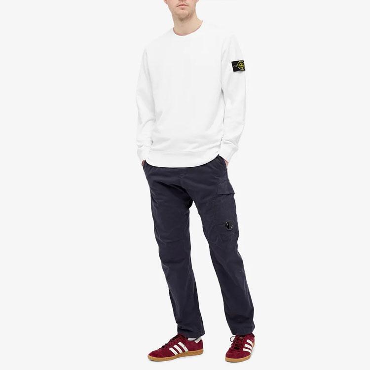 Stone Island Ss21 Sleeve Label Crewneck Sweatshirt Men sweatshirt White 741566060-V0001