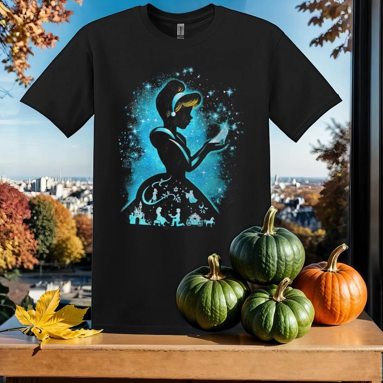 Retro Disney Cinderella Princess T-shirt T shirt Men Women Unisex Tshirt SY579 XL