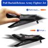 1/400 Scale F-117 Fighter Jet Diecast Metal Military Stealth Airplane Toy - Nighthawk Alloy Model Aircraft with Pullback Action, Lights and Sound