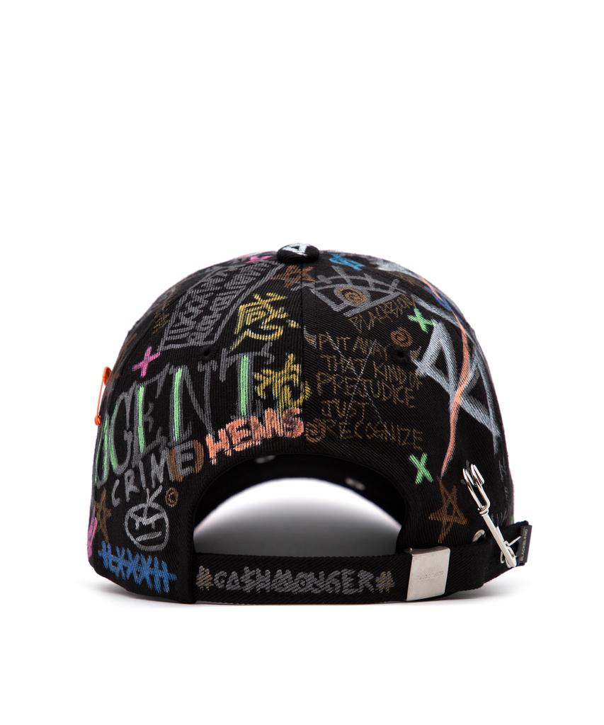 BLACKBLOND Bibbidi Plate Logo Cap Graffiti Version (Black)