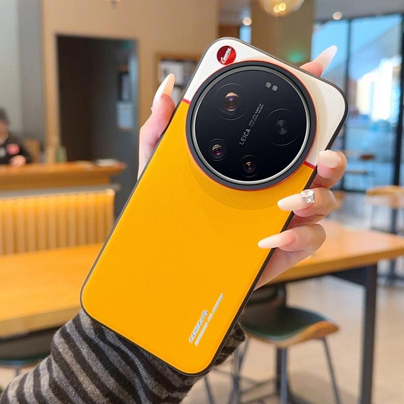 

Double Pigment Leather Lens Raised Protective Lens Phone Case For Xiaomi 17 Ultra 15 ultra 15s Pro 14 13 Ultra Protect Cover Xiaomi 17 Ultra