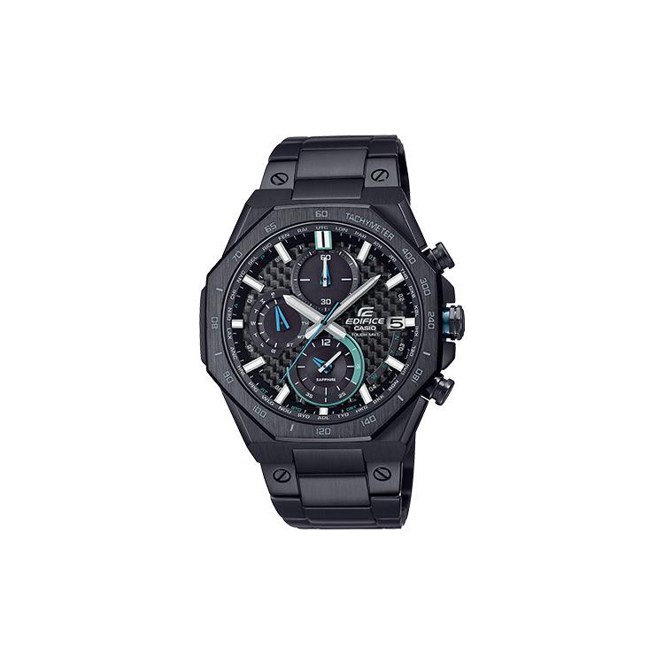 CASIO EDIFICE Collection Quartz Movement Stainless Steel Strap Watch Men s Watches Black Dial EQW-A2100DC-1A Black Dial