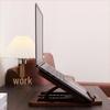 Portable Solid Wood Folding Stand for Laptops, Desktops, and Tablets