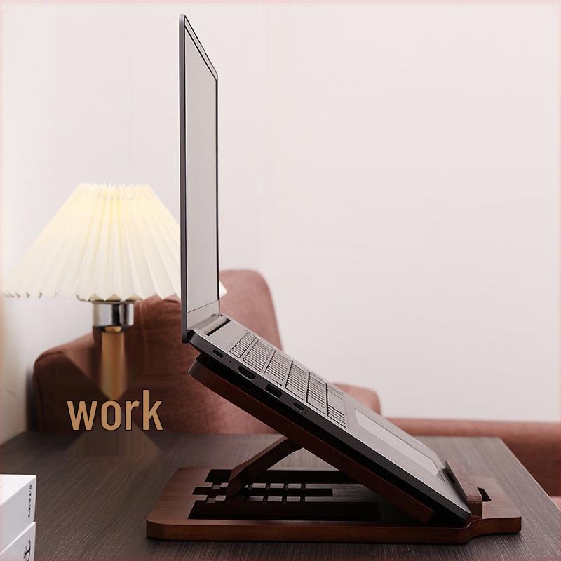 Portable Solid Wood Folding Stand for Laptops, Desktops, and Tablets