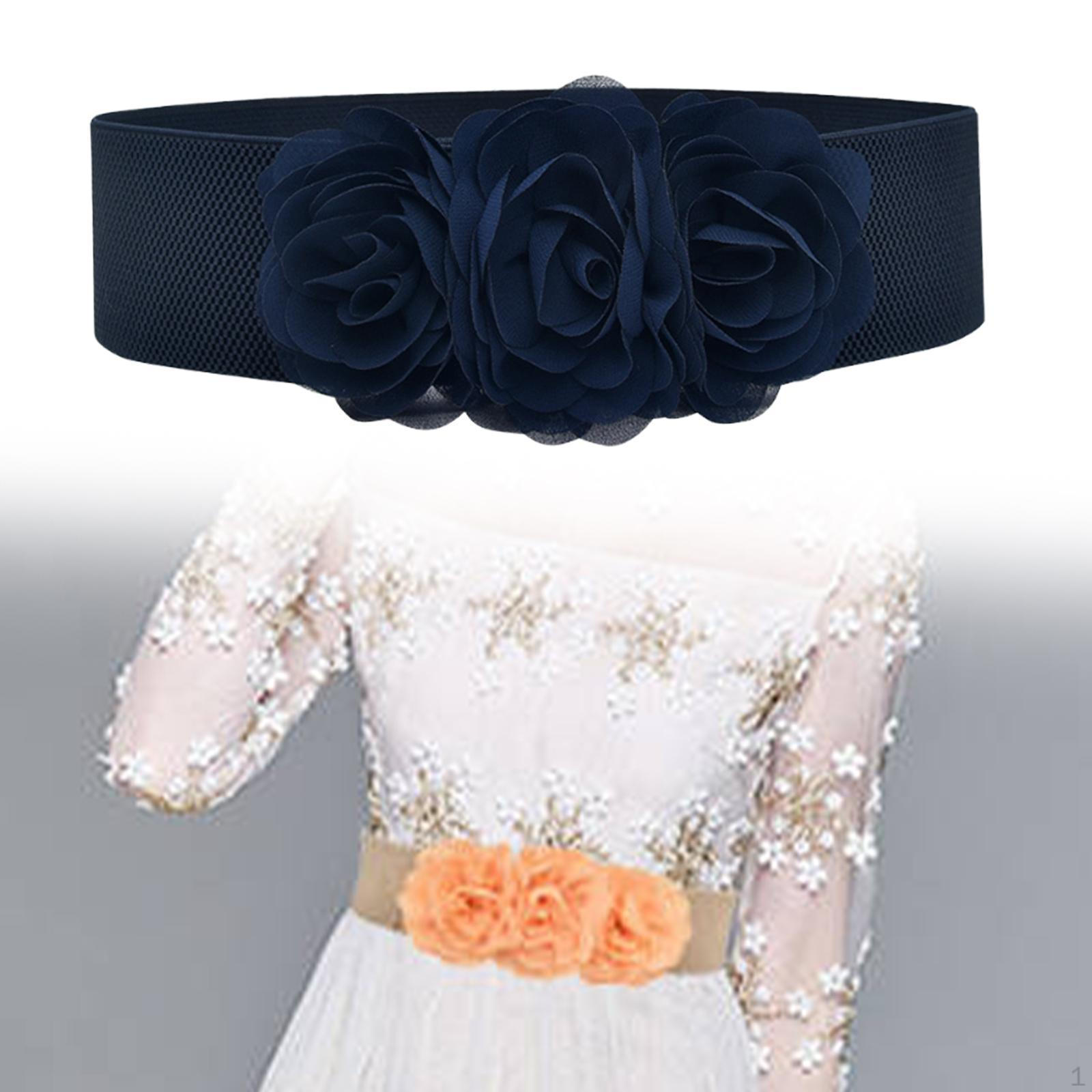 

Толстый эластичный пояс на талии для женщин, идеальный для макси-рубашек и платьев темно-синий