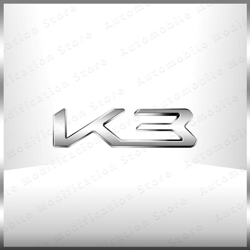 OYQZ3 New Auto Exterior K3 K5 K8 Emblem Fender Rear Trunk Body Badge Sticker For Kia Forte Ceed Cerato RIO 2 3 4 Sorento Sportage
