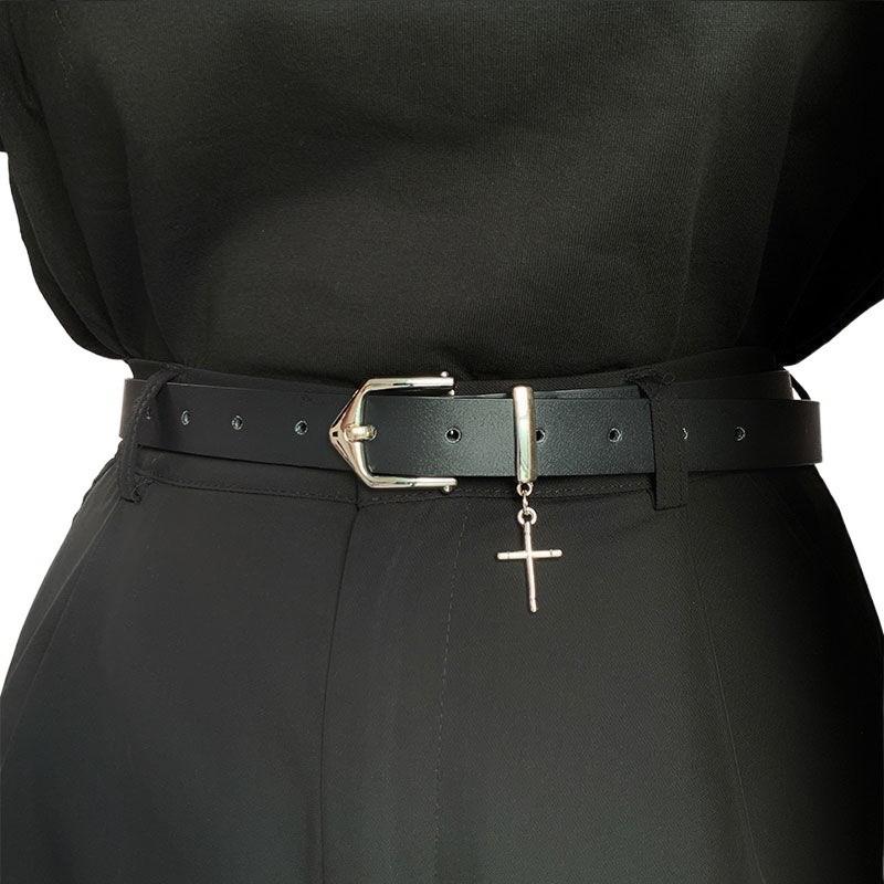 Unisex Contemporary Black Pu Belt For Everyday Fashion Stylish And Look Minimalist