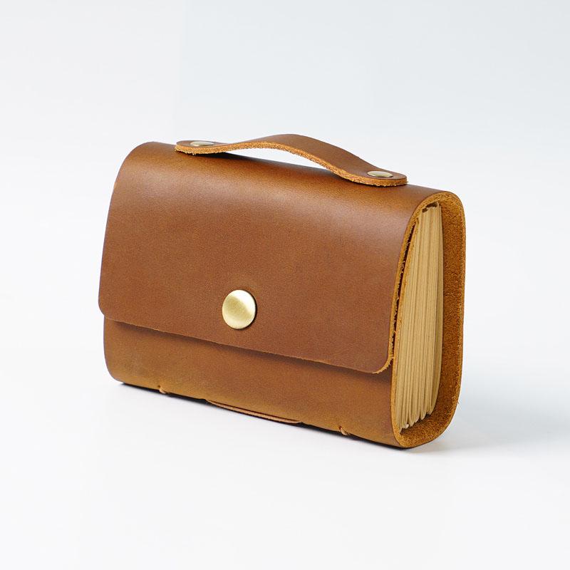 Compact Retro Pocket Notepad with Thick Blank Kraft Paper