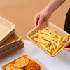 Pabei Rectangular Disposable Kraft Paper Serving Tray
