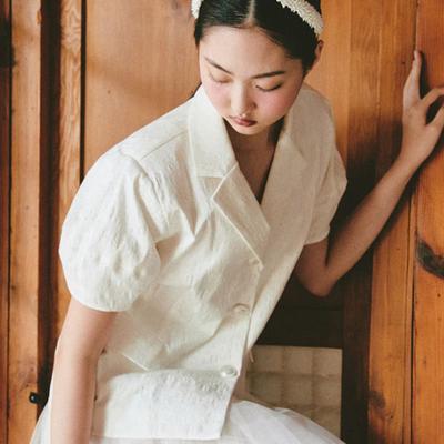 GANISONG Bridal Audrey Pearl Hairband_white