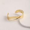 European and American Exaggerated Irregular European and American Style Bracelet, Golden Wavy Bracelet Opening Can Be Adjusted