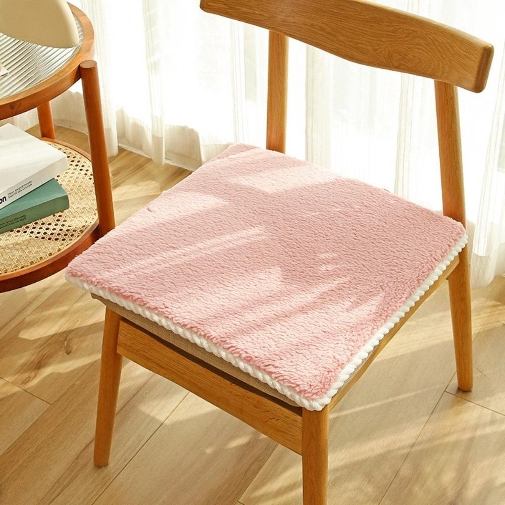 Anti-Slip Office Chair Pad 40cm Dining Chair Pad New Lamb Velvet Seat Cushion