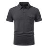 Man Pocket Designer Polo Shirt Summer Tops Short Sleeve Solid Color Golf Camisa Streetwear Masculina Mens Tee Shirt Homme