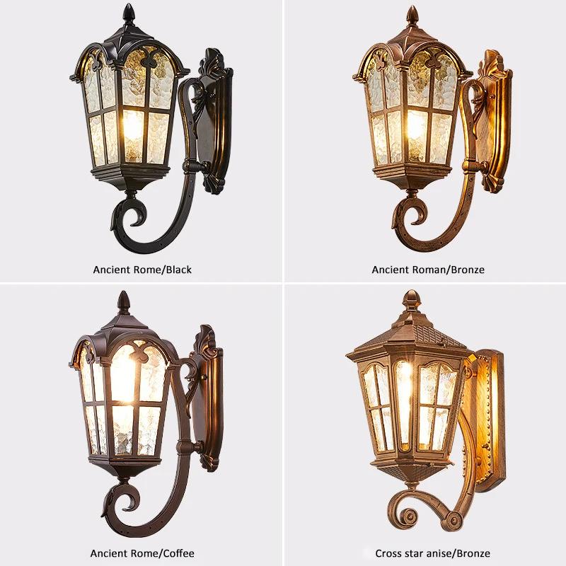 Garden Lamp European Outdoor Villa Waterproof Balcony American Pastoral Outdoor Wall Lamp Exterior Wall Wall Lamp Household
