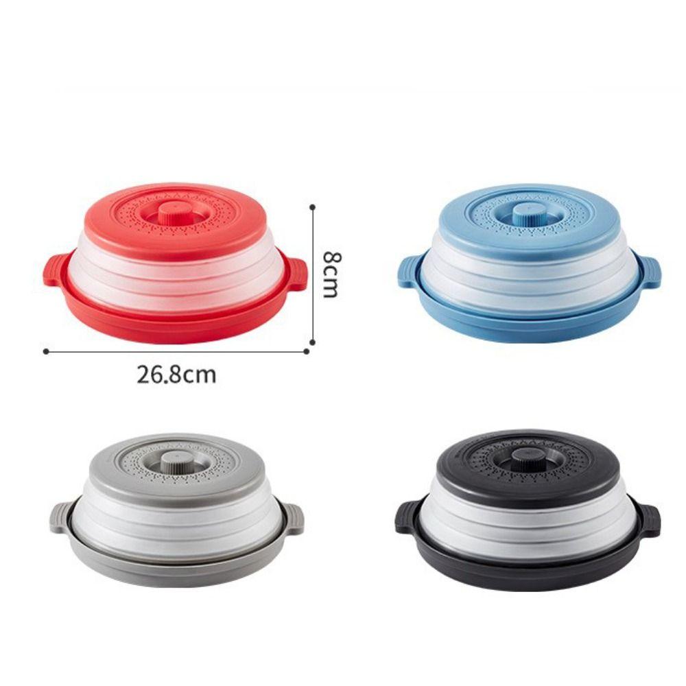 Ventilated Heating Folding Cover With Tray Splash Guard Microwave Splatter Cover Vegetables