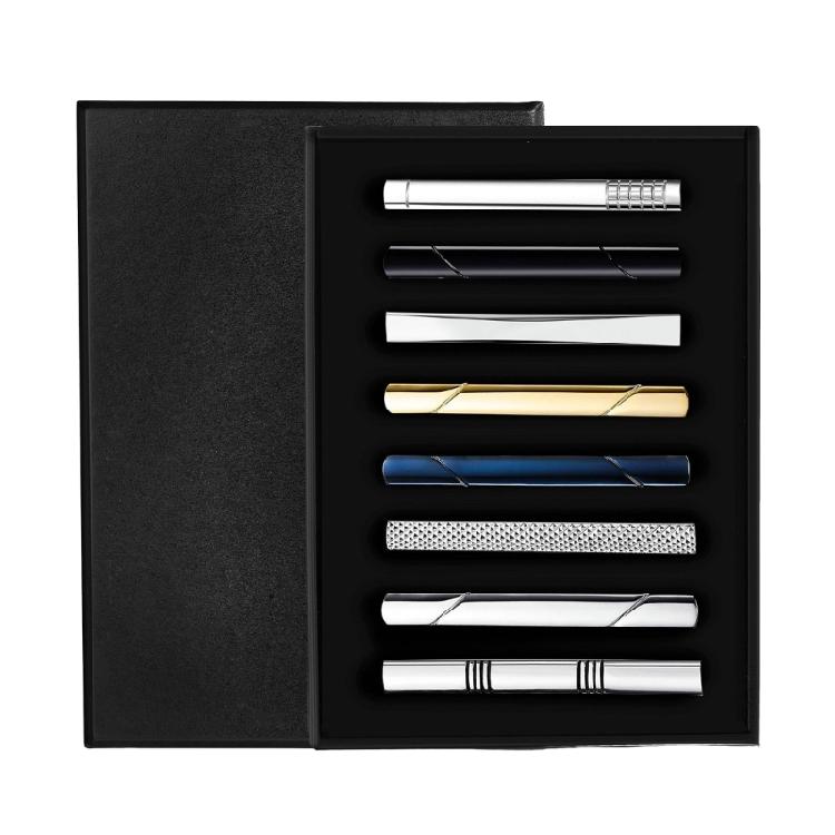 

8Pieces Men Tie Holder Set Alloy Craftsmanship Stylish Tie Pin Men Tie Clip Set Suitable for Gifting on Special Days 1