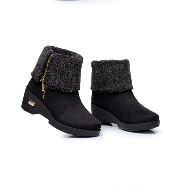 Winter Cloth Shoes, Wedges and Velvet Warm Cotton Shoes, Snow Boots, Short Boots, Women's Thickened Short-tube Women's Boots