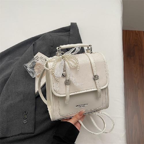 2026 new Korean version of ins retro backpack bag women's fashion texture shoulder bag commuter casual small backpack