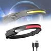 Cob Led Headlamp Usb Headlight Silicone Material Light Outdoor Lamp Camping