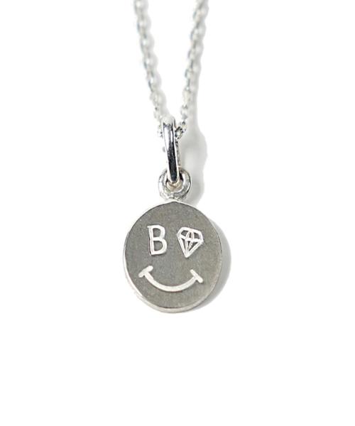 Bonbeau Smile Coin Silver Necklace 925 Smile Coin Pendant Silver Necklace