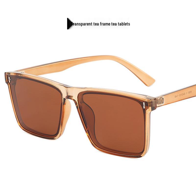 Men's Retro Square Frame Polarized Sunglasses with HD TAC Lenses for Driving