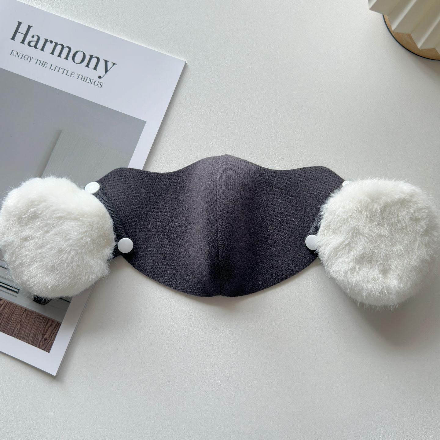 

Плюшевая маска для защиты ушей на осень-зиму: Милые, Дышащие, Стройнящие, Двойные Наушники для Защиты от Холода. One-size