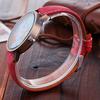 Women's World Map Dial Denim Fabric Strap Analog Quartz Students Wrist Watch