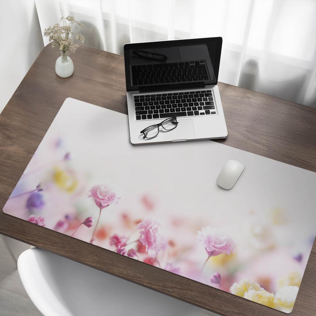 Mata Dekoracyjna Pod Laptopa Na Biurko Pastelowe Kwiaty Łąki 120X60 Cm