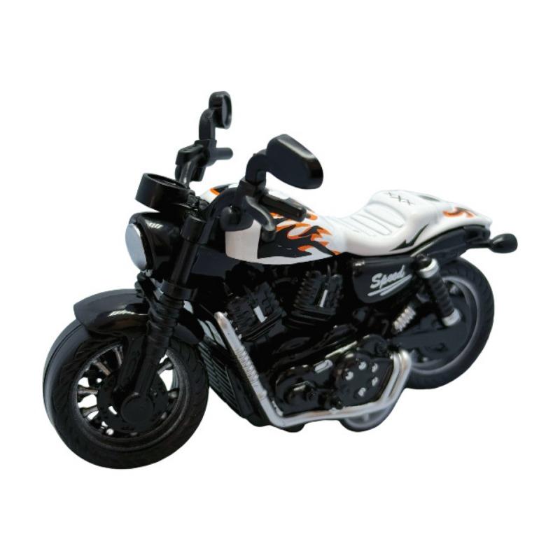 Simulated Motorcycle Pull-back Racing Alloy Car Model Clip Doll Toy Ornaments Keychain Children's Toys