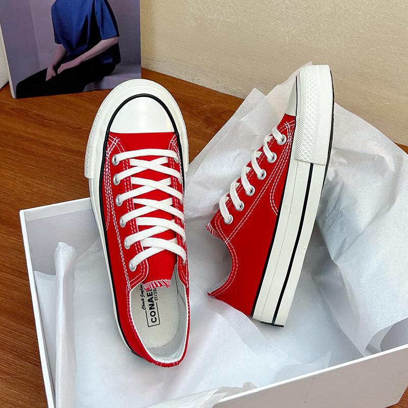 Autumn student's low-top canvas shoes women's classic versatile ins board shoes retro casual single shoes
