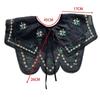 Cape Embroidered Floral Fake Collar Countryside Style Embroidery Lace Blouse False Collars Double-Layer