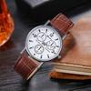 Stylish Men's Quartz Watch with Luminous Hands, Leather Strap Business Watch, Perfect Gift for Men