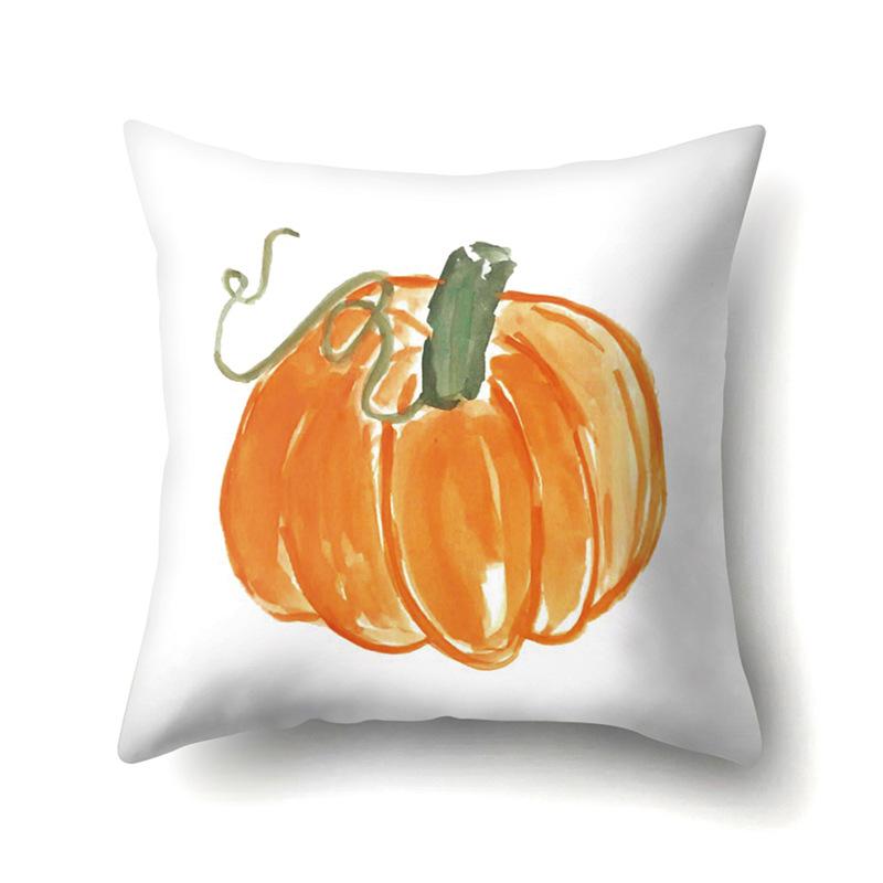 Thanksgiving Pillowcase Blessing Maple Leaf Pumpkin Sofa Cushion Cover Office Home Living Room Pillowcase
