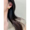 Sterling Silver Needle Fashion Niche Normcore Bag Design Shaped Metal Brushed Water Drop Beanie Earrings Fancy Ear Studs