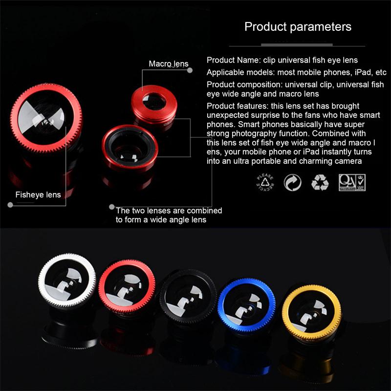 Obiective Fisheye Kit Obiectiv Cameră Telefon Mobil Zoom Fisheye Unghi Larg Cu Clip