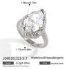 Youthway Classic Big Water Drop Zircon Rings For Women Minimalist 18K Gold PVD Plated Stainless Steel Rings Fashion Jewelry Gift