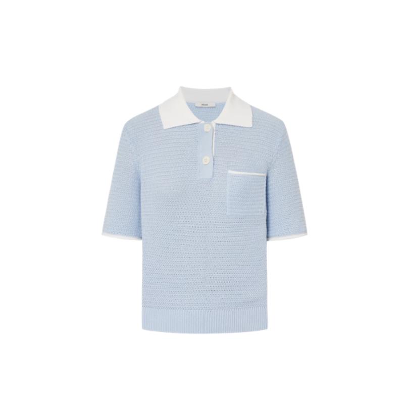 Edition Women's Crochet Knit Polo Shirt