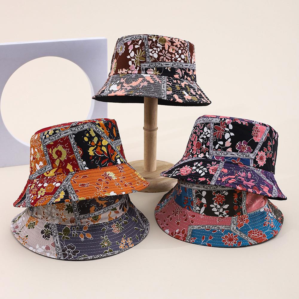 

Unisex Reversible Monogram Retro Bucket Hat - Versatile Outdoor Sunshade M (56-58cm)