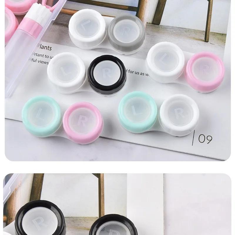 1/2sets Contact Lens Case Eye Contact Lens Box Women Travel Contact Lenses Case Soak Container Lenses Box for Beauty Pupil