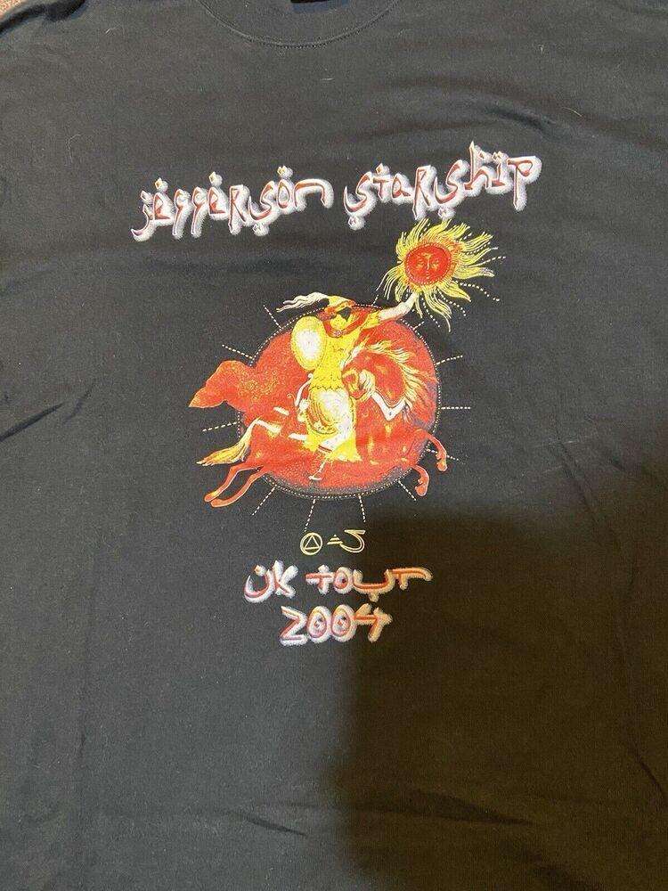 2004 Jefferson Starship UK Tour Black Graphic Your T Shirt Unisex T-Shirt S