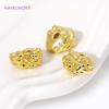 18K Gold Plated Brass Irregular Loose Bead Spacer Beads,Beads Separator,For Jewelry Making Supplies DIY Bracelet Making Crafts