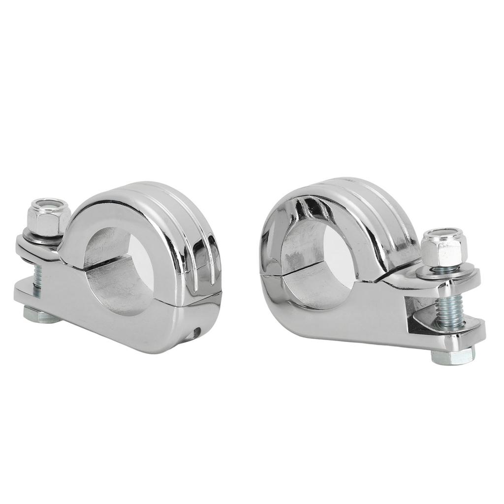 Footpeg P Clamp Mounting Kit Aluminium Alloy Foot Rest Pedal Clamp Bracket for Motorcycle Silver