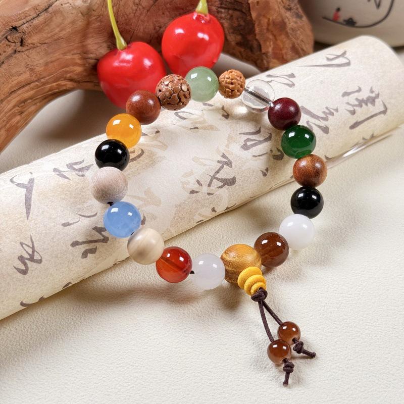 Eighteen-Seed Star Moon Bodhi Prayer Beads Jewelry - Unisex Style, Popular for Live Streaming.