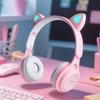 New Luminous Bluetooth Over-ear Headphones RGB Luminous LED Cat Ear Cartoon Wireless Headphones Stereo Music Headphones for Listening To Music Mobile