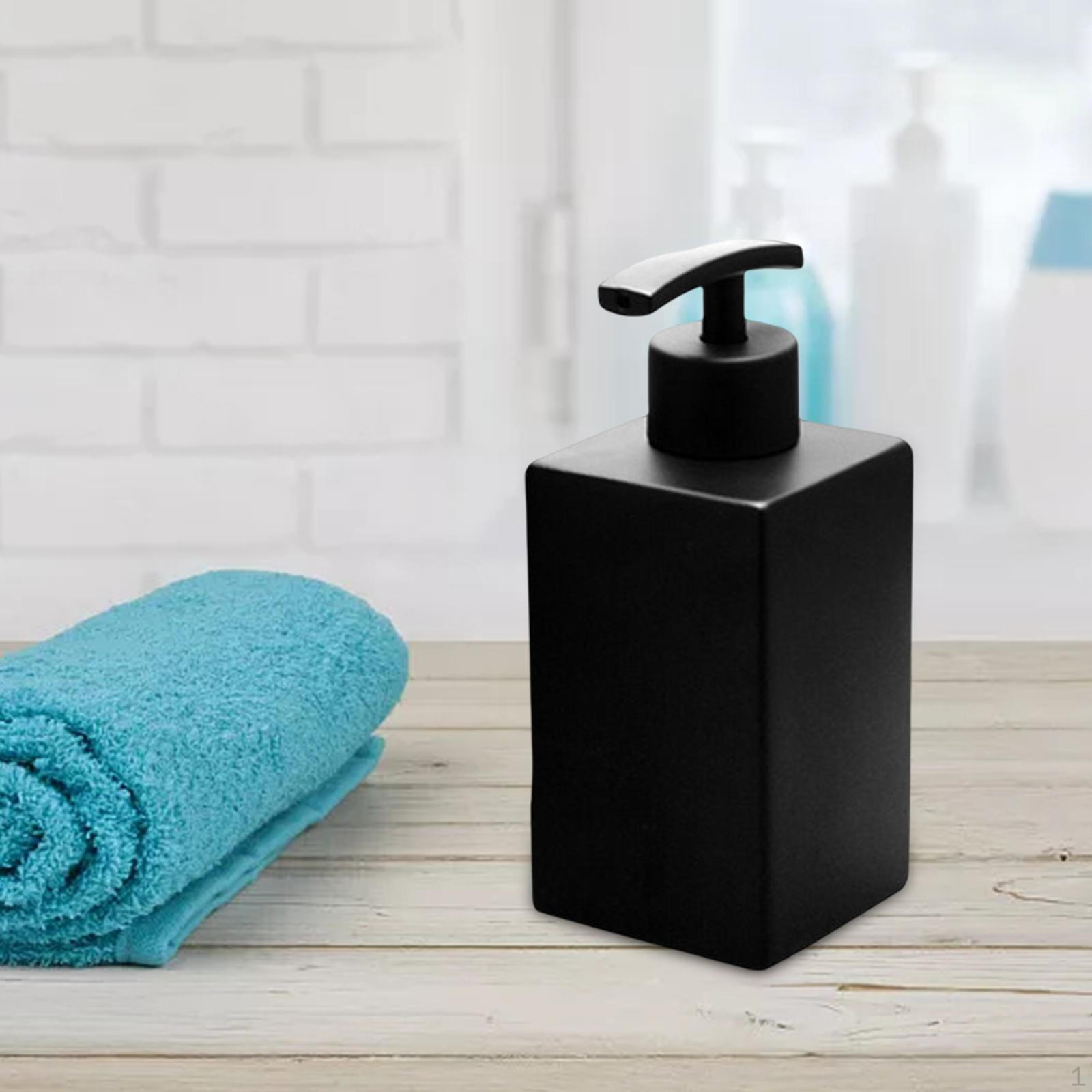 

Black Liquid Soap Dispenser Emulsion Bottle Bathroom Accessories Pump Shower Bottles for Black 358ml